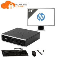HP Compaq 8300 USDT Ultra Slim Bundle PC Intel i5 3rd Gen + E241i 24" Monitor